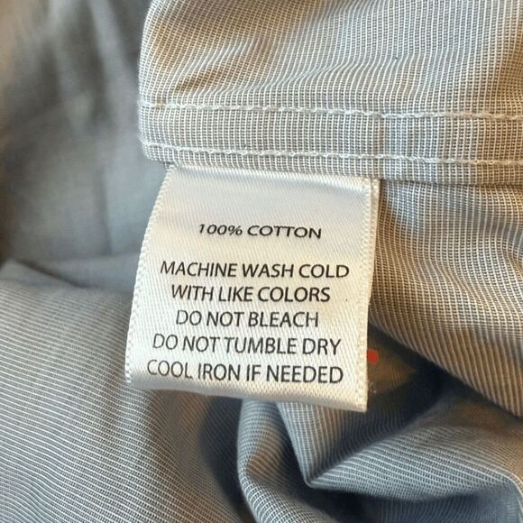 UNTUCKit Men's Cotton Button Front Wrinkle Free Button-up Shirt Gray Large - Picture 4 of 7